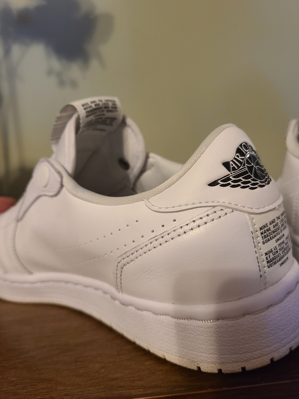 Nike Air Jordan 1 Retro Low White Leather Slip On's AV3918-100 Size 11 - Picture 16 of 16